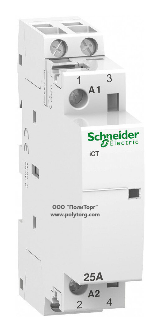 Модульный контактор Schneider Electric iCT 2P 25А 230/240В AC / ETM373729
