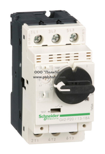Силовой автомат для защиты двигателя Schneider Electric TeSys GV2 18А 3P, термомагнитный расцепитель, 021351