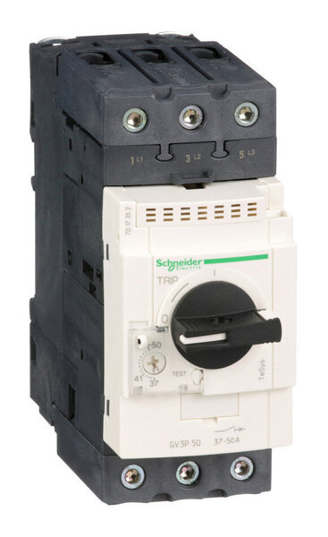 Силовой автомат для защиты двигателя Schneider Electric TeSys GV3 50А 3P, термомагнитный расцепитель / ETM9769750